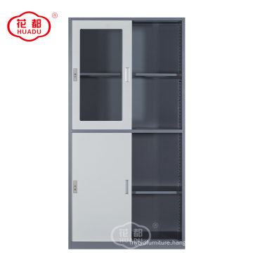China factory KD steel office furniture thin line cross color cabinet storage solution